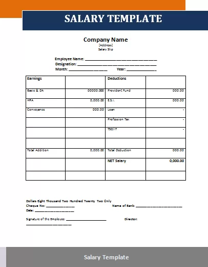 Salary Template