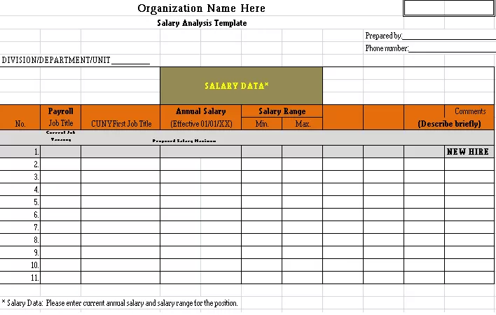 Salary Analysis Template