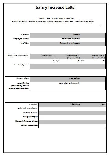 Salary Increase Form