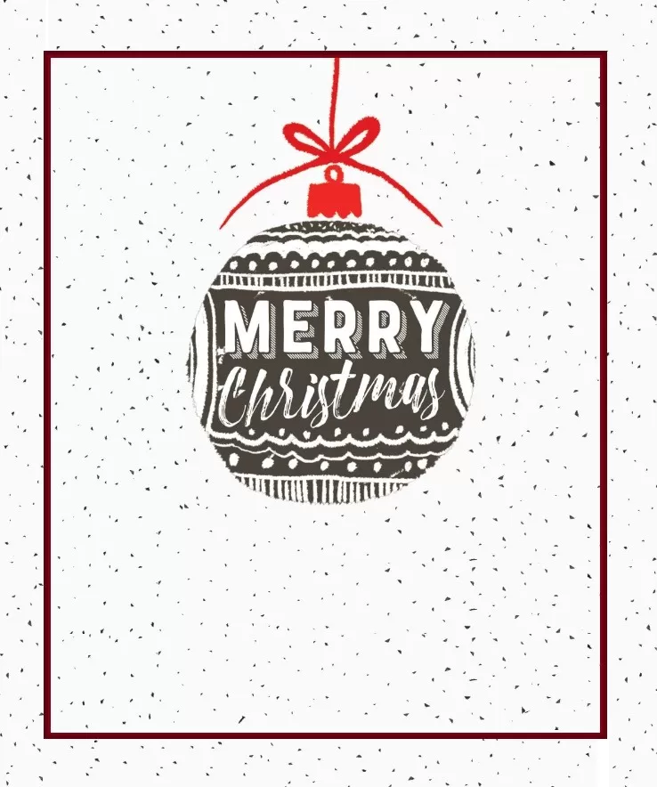 Blank Employee Christmas Card Template