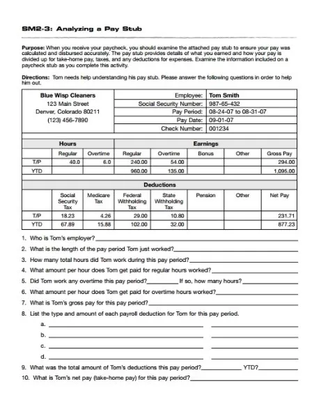 Pay Stub Template Excel