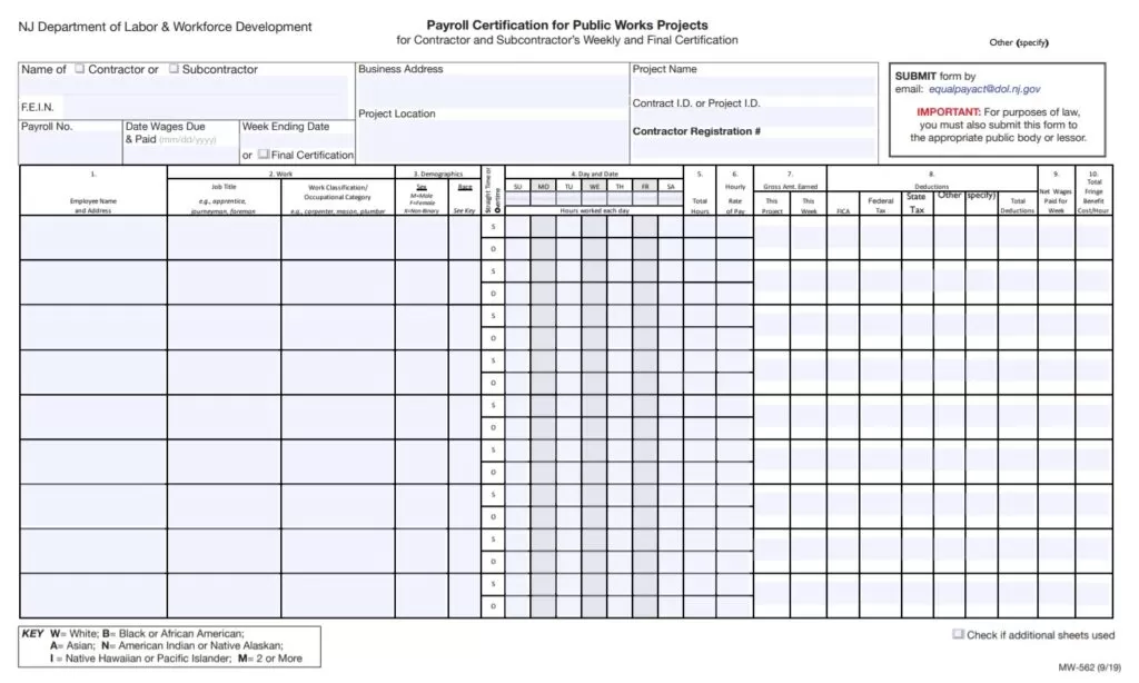 Public Payroll Certificate Template