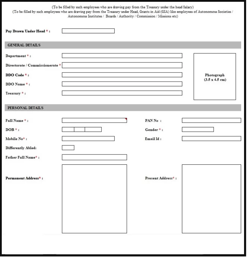 Employee Database Entry Sheet Template