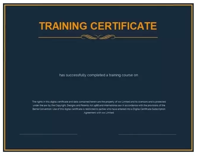 Professional Employee Training Certificate Template